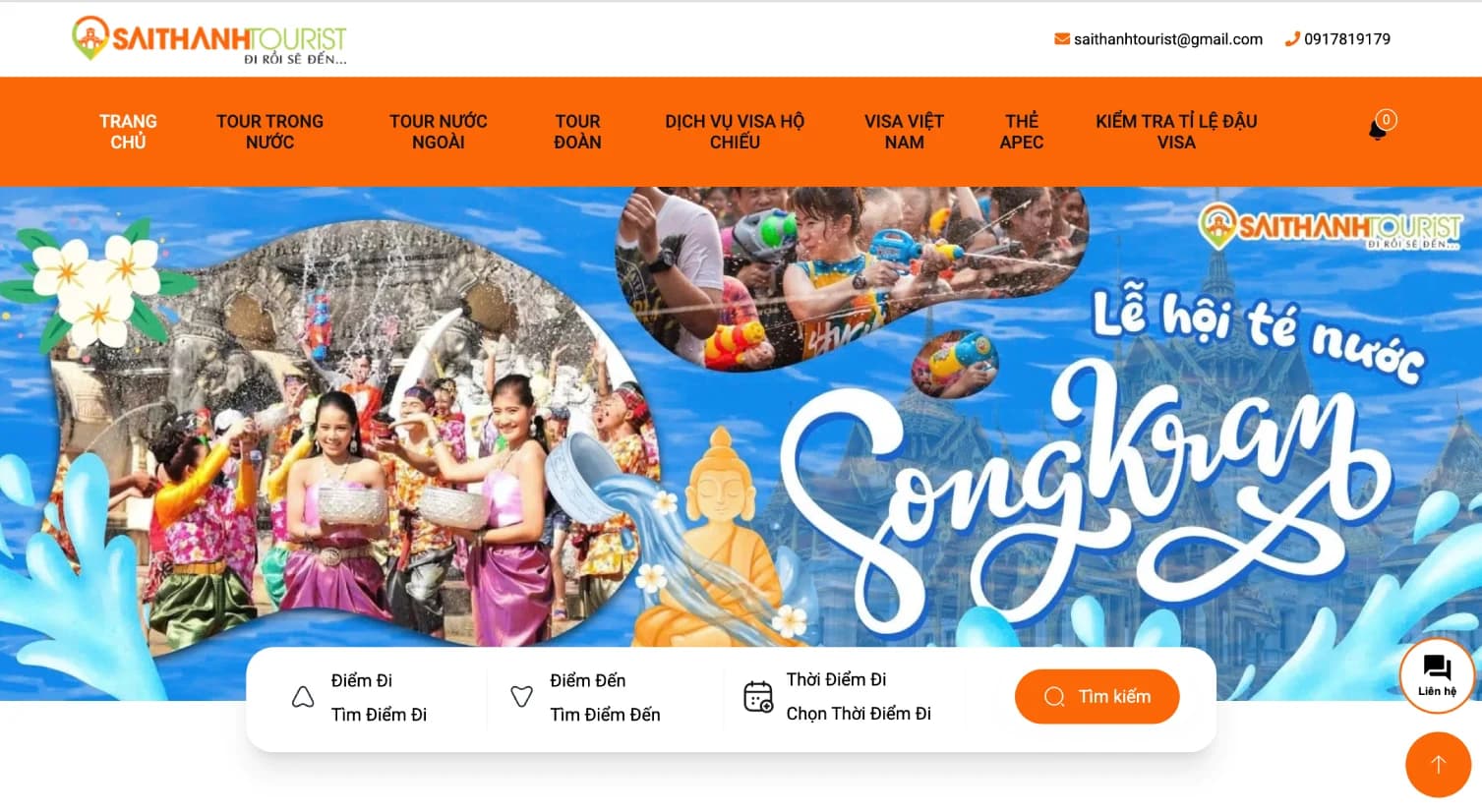 Website Sài Thành Tourist